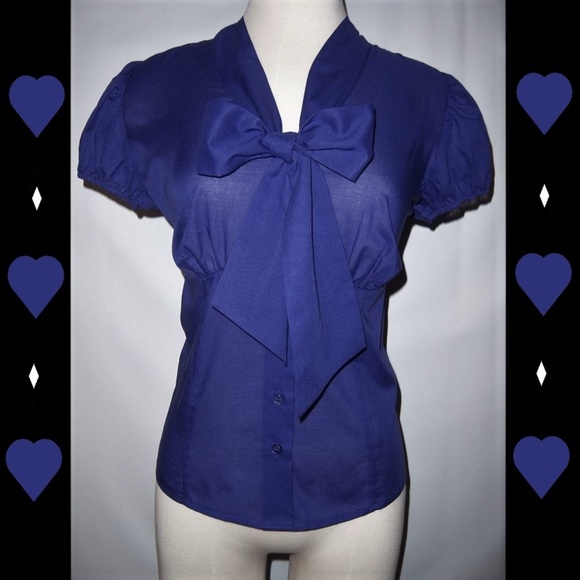 NWT The LIMITED Beautiful Bow Button-down Top - Picture 1 of 7